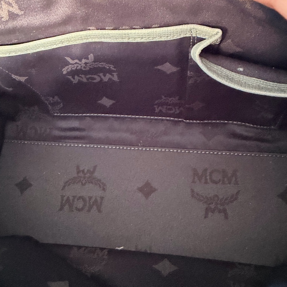 MCM Metallic Saffiano Leather Boston Handbag - Picture 7 of 13